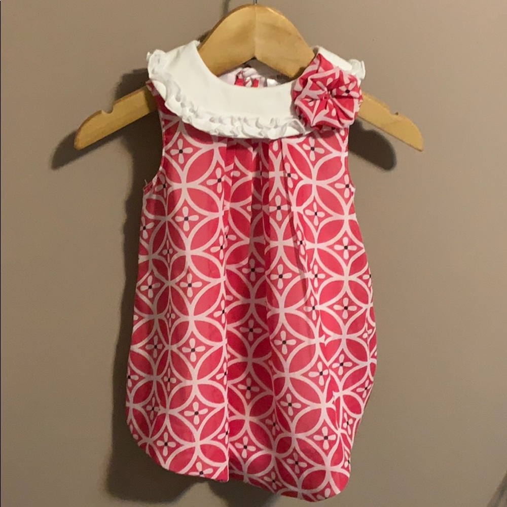 6m Pink Floral Romper Dress